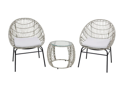 Outdoor Wicker Setting 50x50x40cm