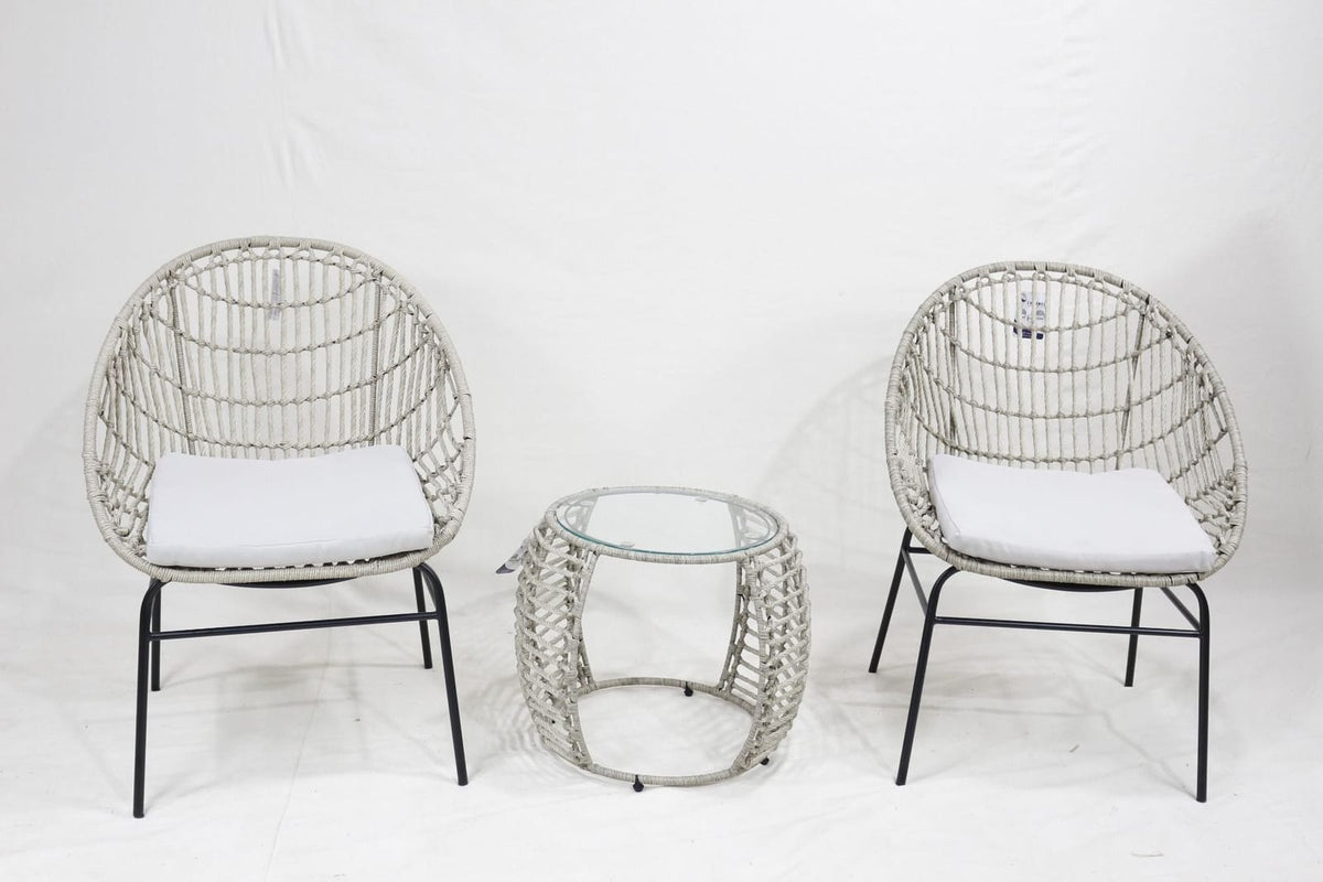 Outdoor Wicker Setting 50x50x40cm