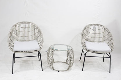 Outdoor Wicker Setting 50x50x40cm