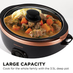 3.5l Sear & Stew Slow Cooker - Rose Gold