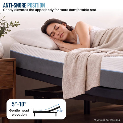 Adjustable Double Bed Base With Wireless Remote 138x188cm