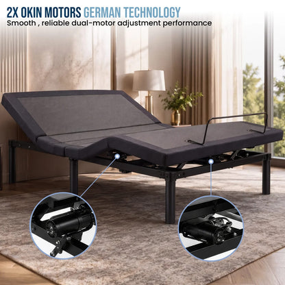 Adjustable Double Bed Base With Wireless Remote 138x188cm