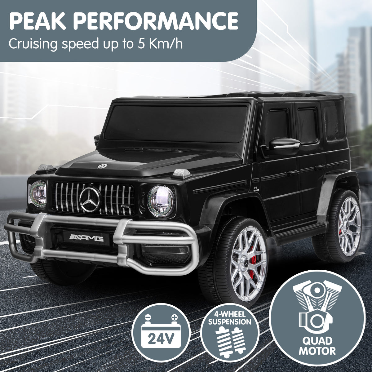 Mercedes Benz Amg G63 Kids Electric Two Seater Ride On Car With