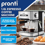 1.6L Automatic Coffee Espresso Machine with Steam Frother