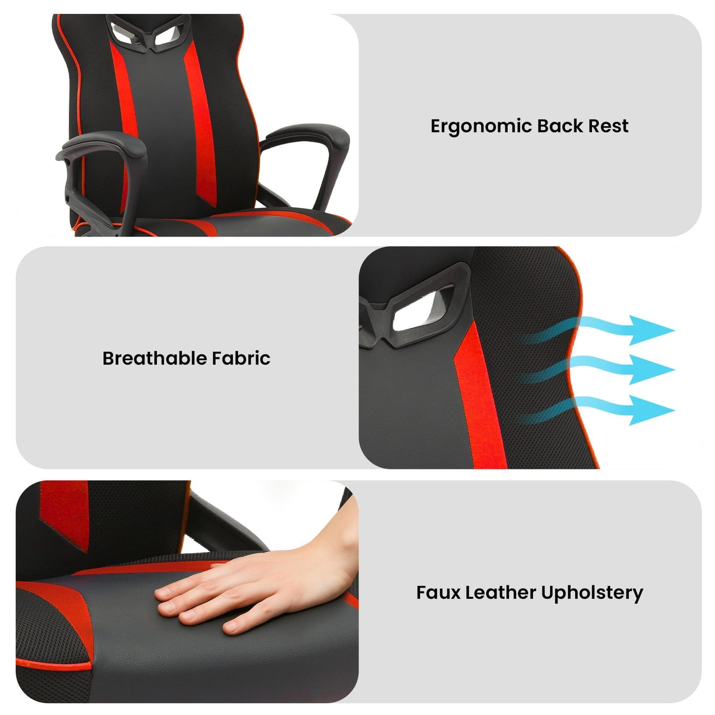 Racing Office Chair Adjustable Height 60x60x105cm