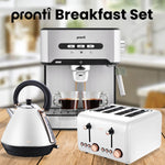 Toaster, Kettle & Coffee Machine Breakfast Set - White
