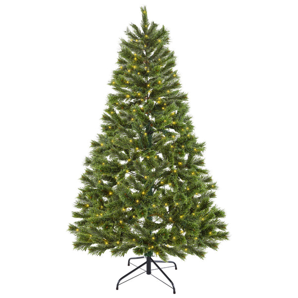  1.2M Prelit Lumina Pine Christmas Tree With 150 Led Lights