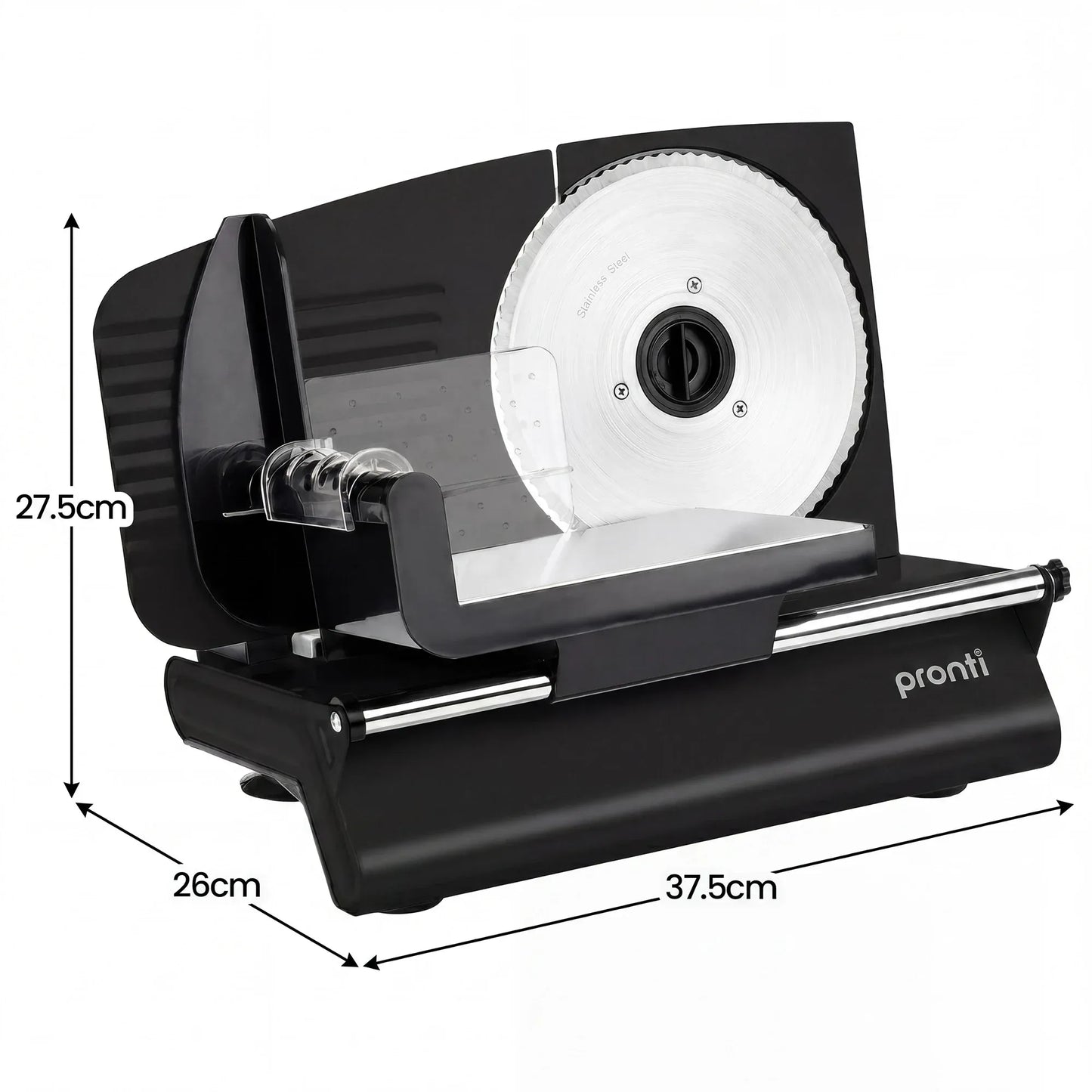 Pronti Electric Meat Slicer- Food Cheese Processor Vegetable Kitchen Deli