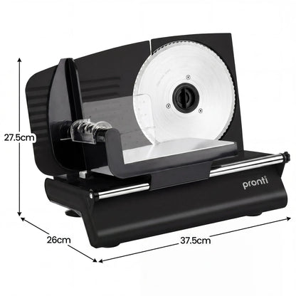 Pronti Electric Meat Slicer- Food Cheese Processor Vegetable Kitchen Deli