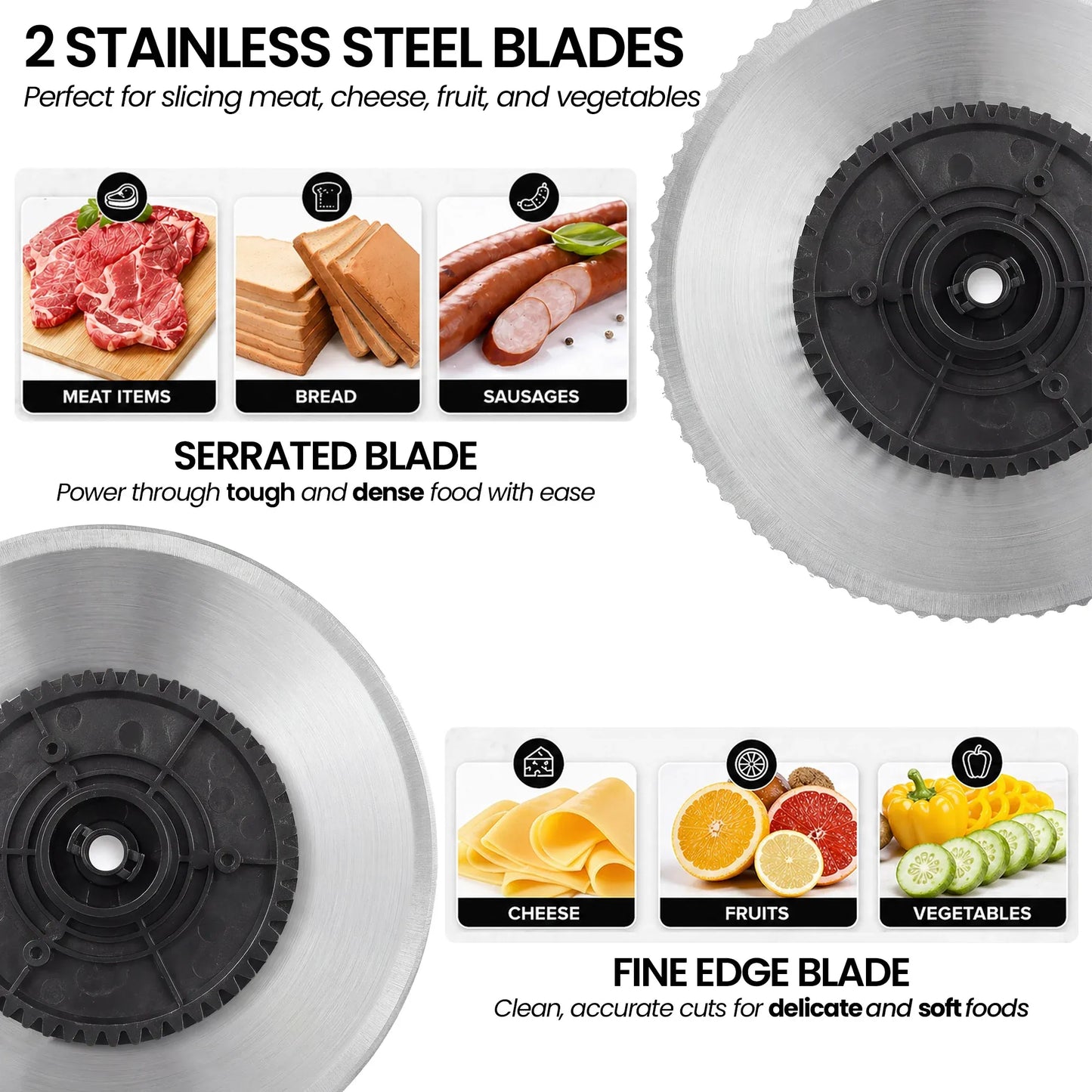 Pronti Electric Meat Slicer- Food Cheese Processor Vegetable Kitchen Deli