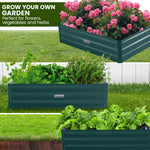 Garden Bed 120 X 60 X 30Cm Galvanized Steel - Green