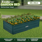 Garden Bed 120 X 60 X 30Cm Galvanized Steel - Green