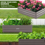 Garden Bed 120 X 60 X 30Cm Galvanized Steel - Grey