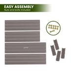 Garden Bed 120 X 60 X 30Cm Galvanized Steel - Grey