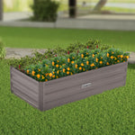 Garden Bed 120 X 60 X 30Cm Galvanized Steel - Grey