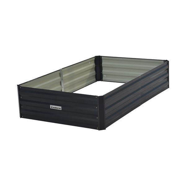  150 X 90 X 30Cm Galvanized Steel Garden Bed - Black