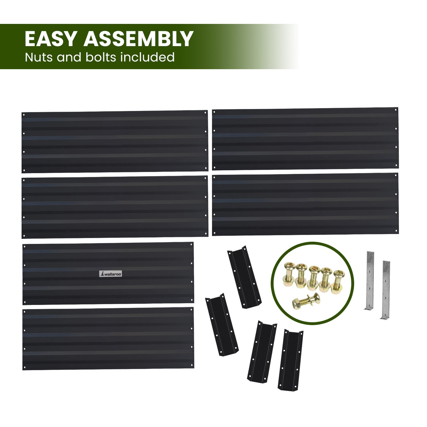 150 X 90 X 30Cm Galvanized Steel Garden Bed - Black