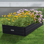 150 X 90 X 30Cm Galvanized Steel Garden Bed - Black