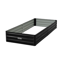 Garden Bed 210 X 90 X 30Cm Galvanized Steel - Black King Size