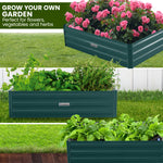 Garden Bed 210 X 90 X 30Cm Galvanized Steel - Green