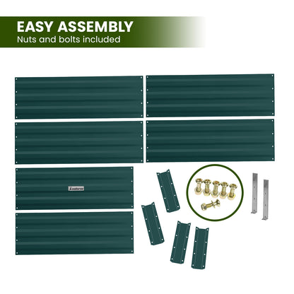 Garden Bed 210 X 90 X 30Cm Galvanized Steel - Green
