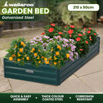 Garden Bed 210 X 90 X 30Cm Galvanized Steel - Green