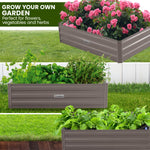 Garden Bed 210 X 90 X 30Cm Galvanized Steel - Grey