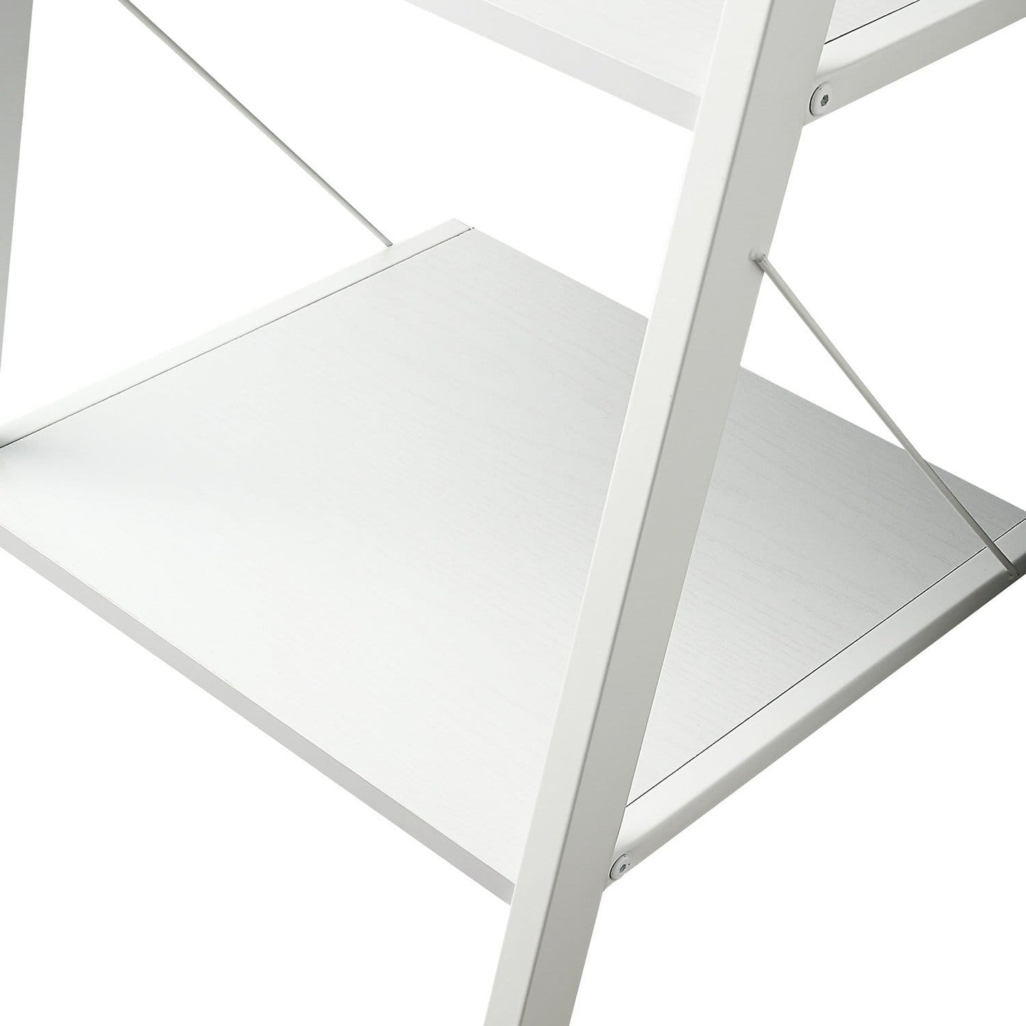 White 5 Tier Shelf Unit 45x45x190cm