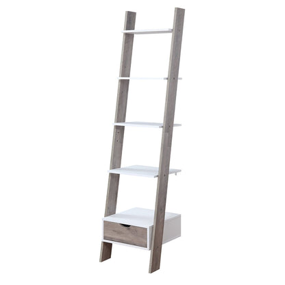 Ladder Shelf White 5 Tier 40x60x180cm