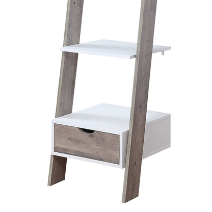Ladder Shelf White 5 Tier 40x60x180cm