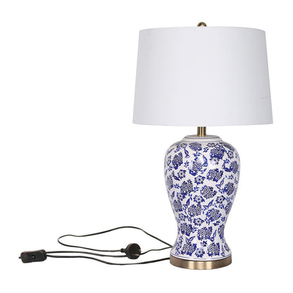 Ceramic Table Lamp White Shade 35.5x35.5x66cm