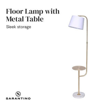 Marble End Table Lamp 25.5x30x23cm