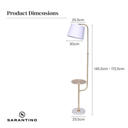 Marble End Table Lamp 25.5x30x23cm