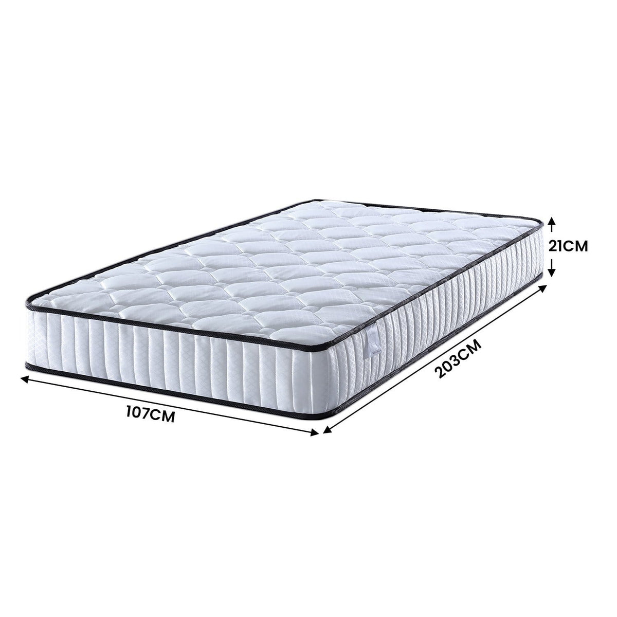 King Single Mattress Pocket Spring Comfort 203x107x21cm