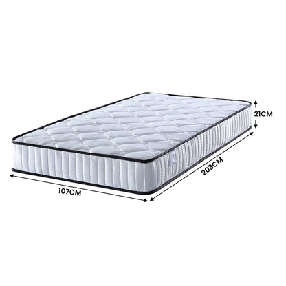 King Single Mattress Pocket Spring Comfort 203x107x21cm