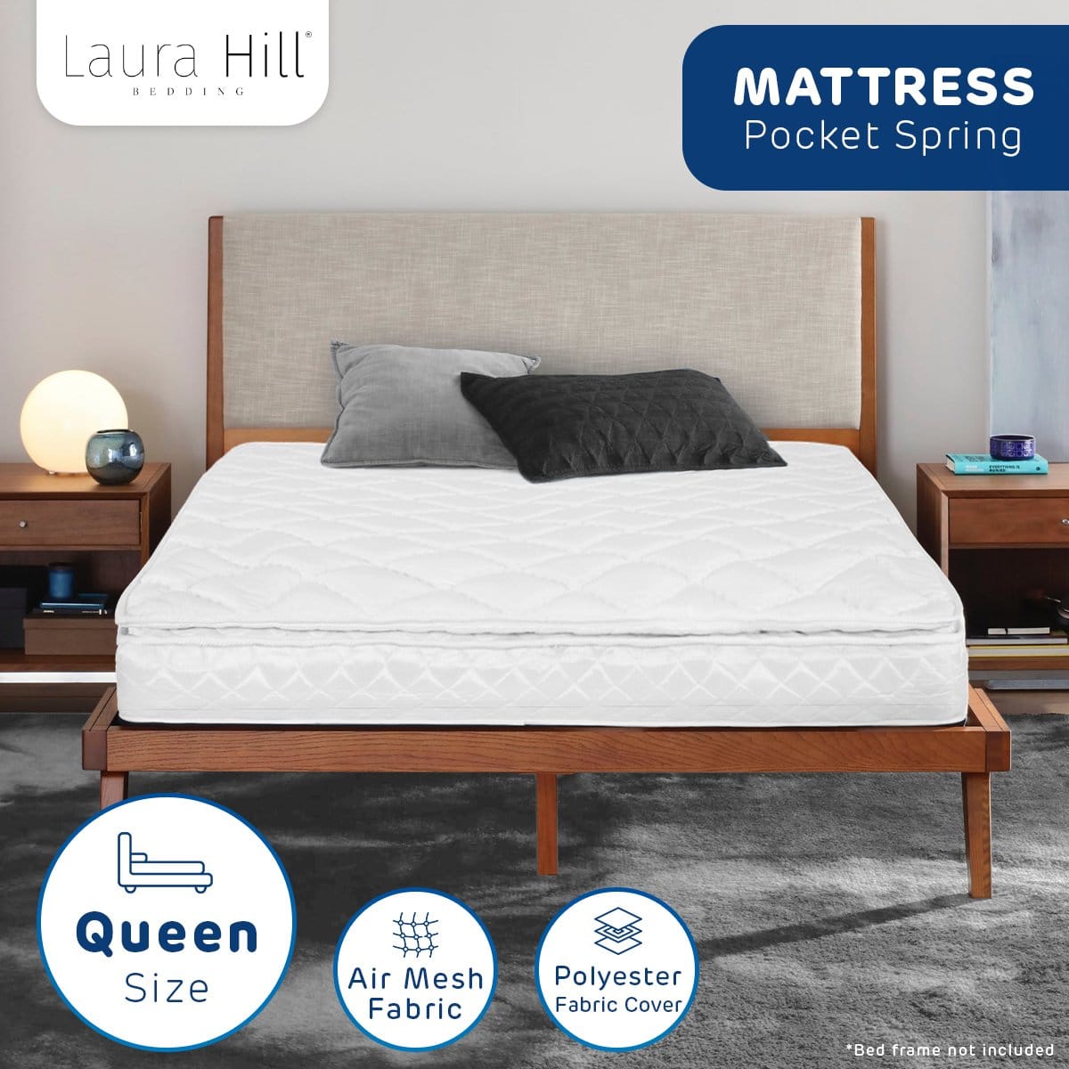 Queen Mattress Pillow Top Pocket Spring