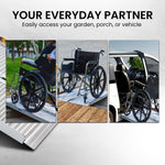 Aluminium Foldable Wheelchair Ramp With Handle - 3ft