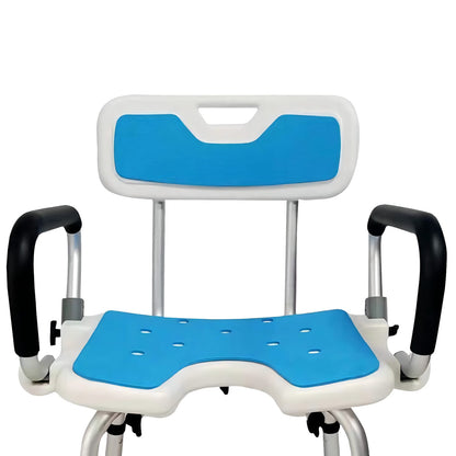 Shower Chair Adjustable Height 47x38x87cm