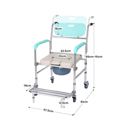 Commode Chair With Footrest 81x57.5x92cm