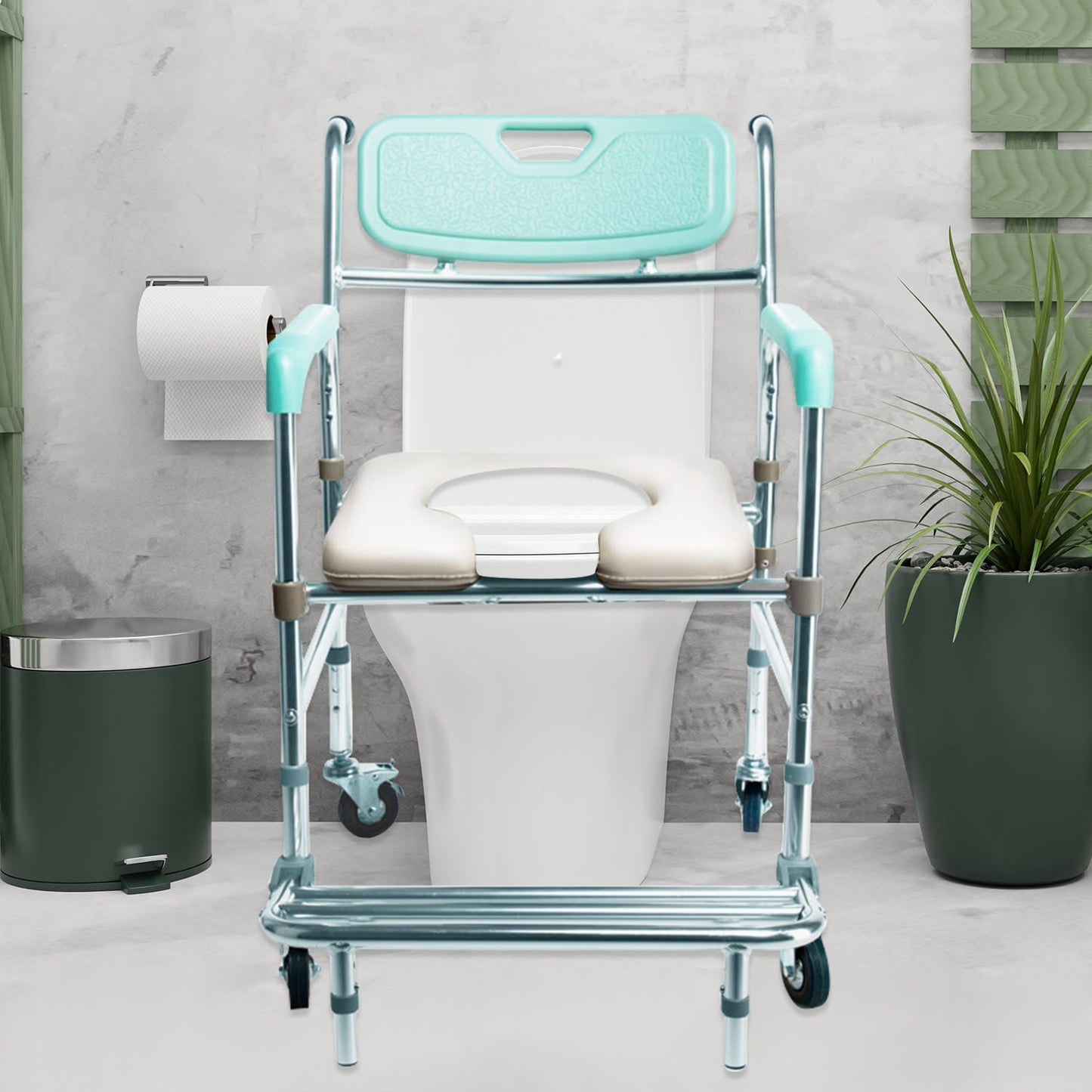 Commode Chair With Footrest 81x57.5x92cm