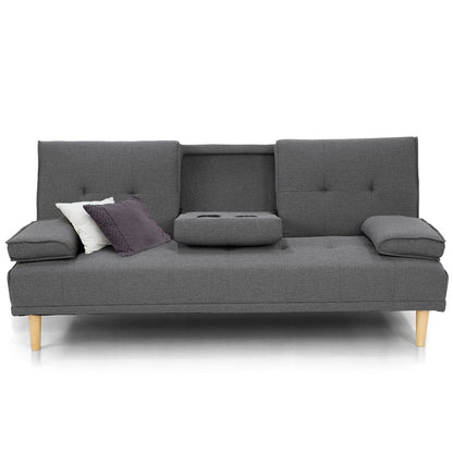 Grey Fabric Sofa Bed Lounge 185x90x82cm