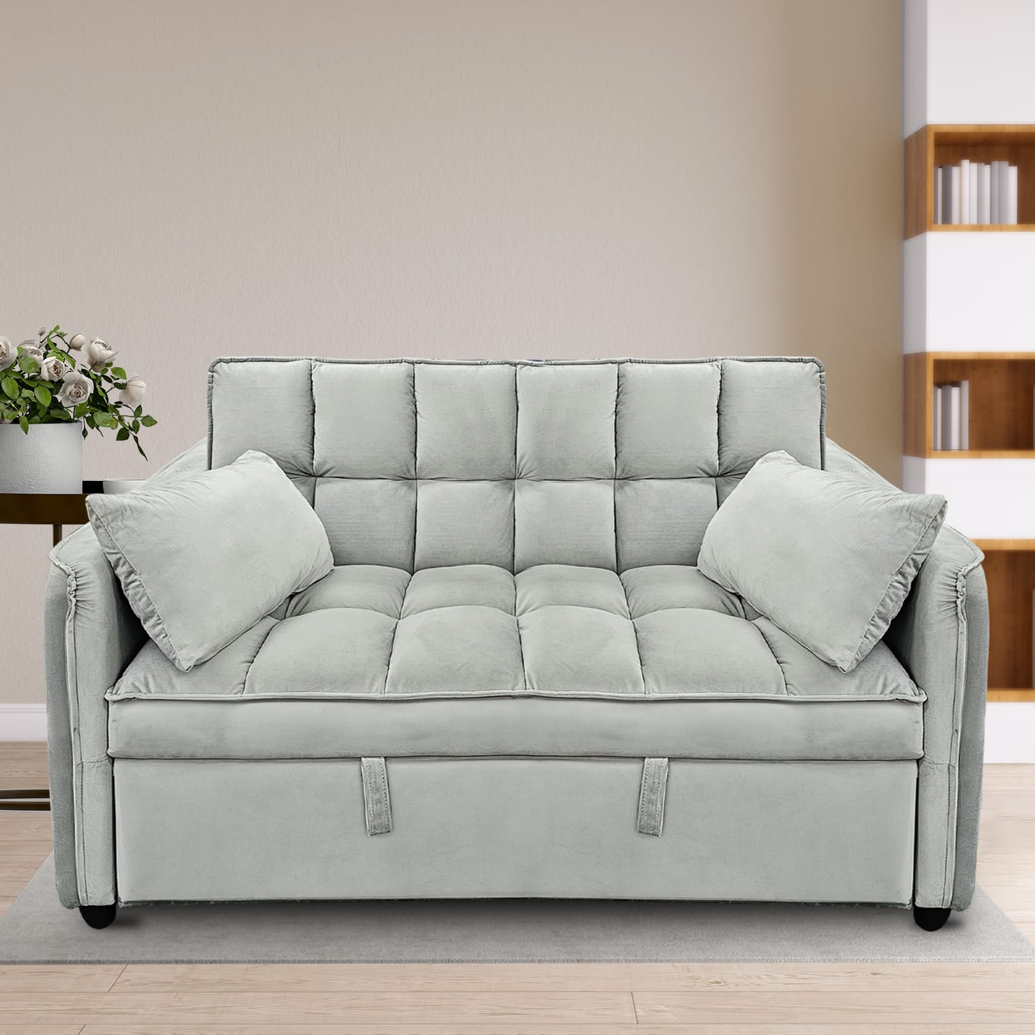 Grey sofa bed 135x95x76cm, view 11