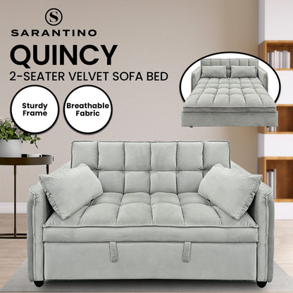 Grey sofa bed 135x95x76cm