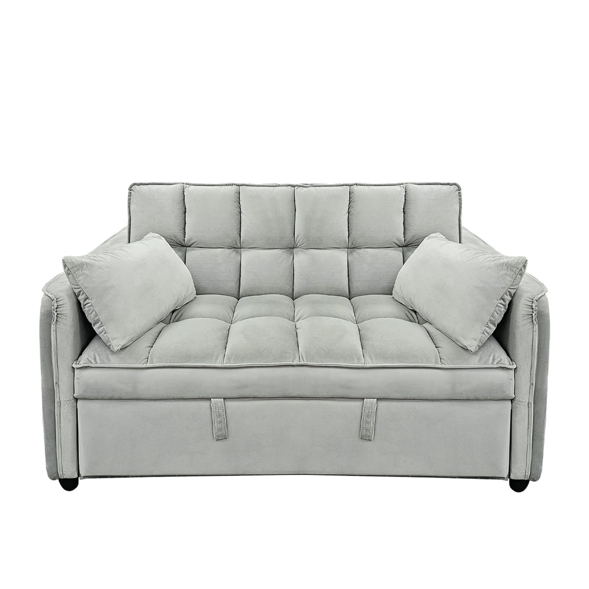 Grey sofa bed 135x95x76cm, rear view