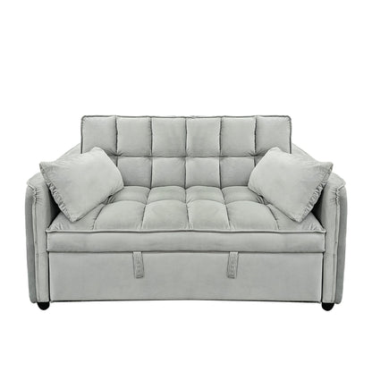 Grey sofa bed 135x95x76cm, rear view
