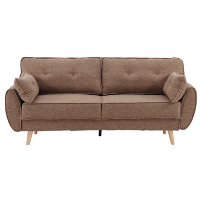 Modular Fabric Sofa Bed Brown