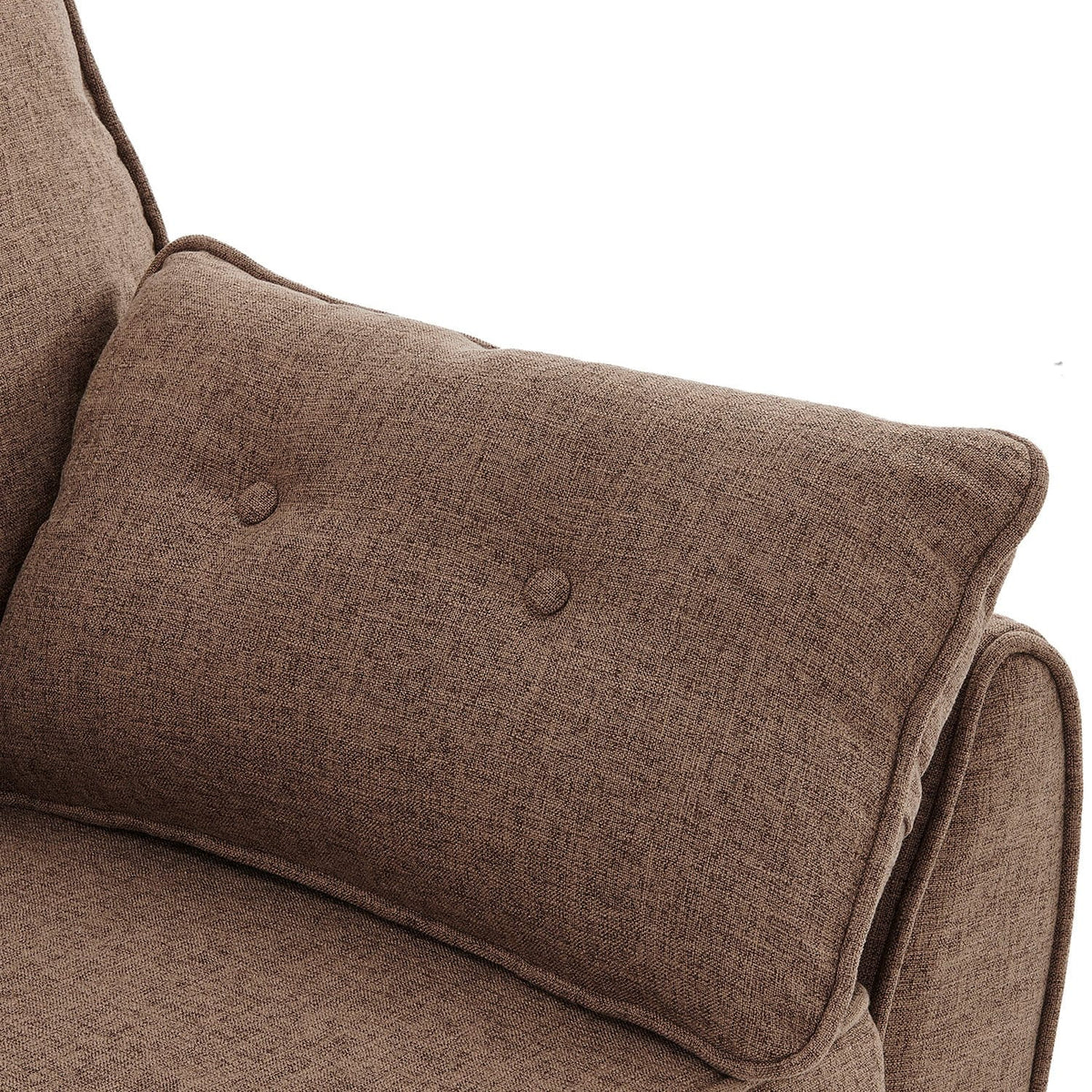 Modular Fabric Sofa Bed Brown