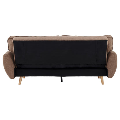 Modular Fabric Sofa Bed Brown