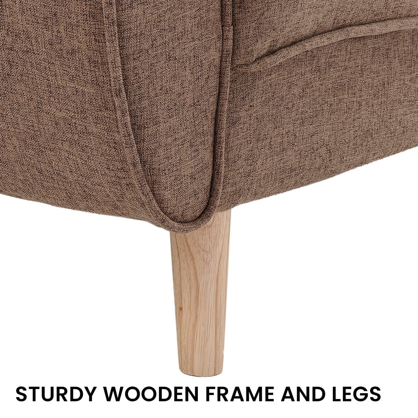 Modular Fabric Sofa Bed Brown