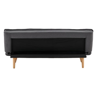 Grey Linen Sofa Bed Lounge 180x80x70cm